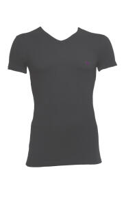 T-Shirt V-Neck Emporio Armani S schwarz Logo nur Vorn