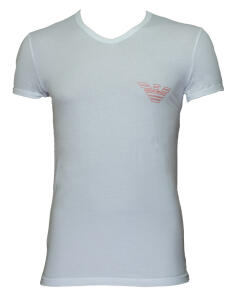 T-Shirt V-Neck Emporio Armani XL grau Logo hinten