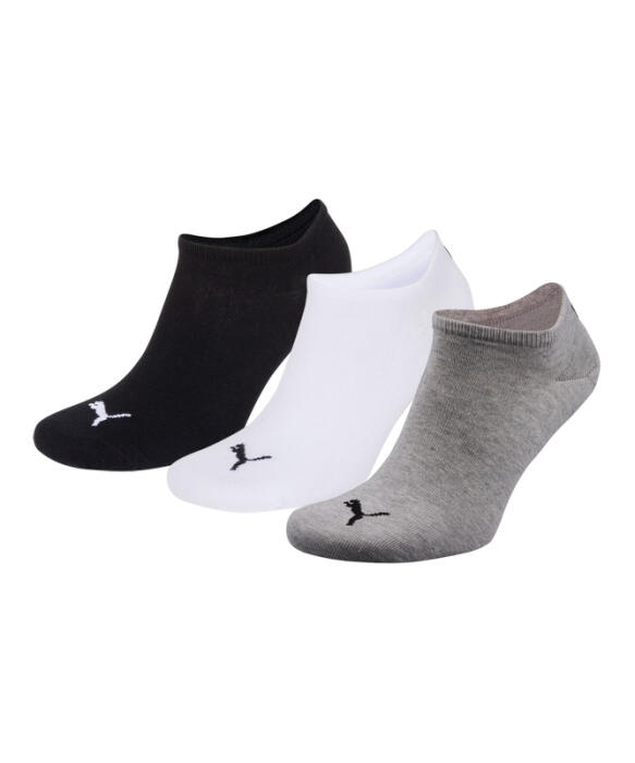 Socken Puma 3 Paar Sneaker/ Füßlinge Unisex schwarz grau weiss