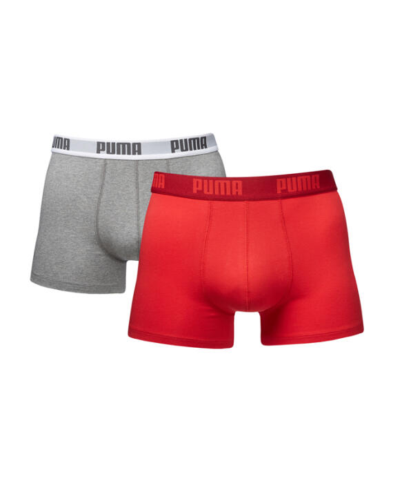 Puma Short 2-Pack Basic rot grau 072