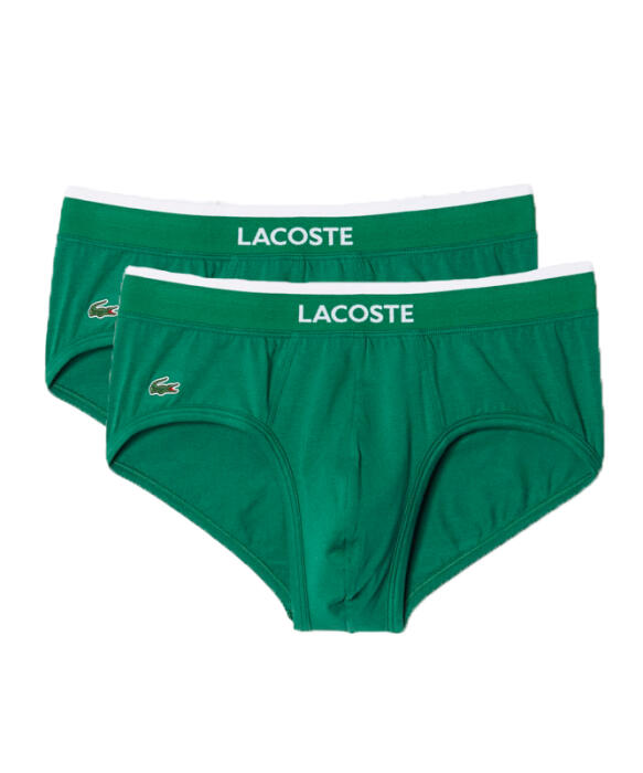 LACOSTE 2er Pack Slip Brief grün