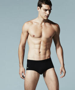 LACOSTE Slip Brief PIQUE schwarz