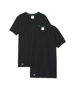 LACOSTE 2er Pack V-Neck T-Shirt Colours schwarz