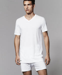 LACOSTE 3er Pack V-Neck T-Shirt ESSENTIALS weiß XL