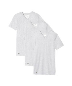 LACOSTE 3er Pack V-Neck T-Shirt ESSENTIALS grau XL