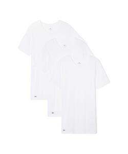 LACOSTE 3er Pack Rundhals T-Shirt ESSENTIALS weiß XL