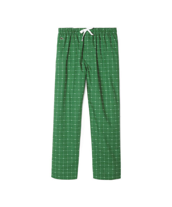LACOSTE Lounge Pant Schlafhose lang grün