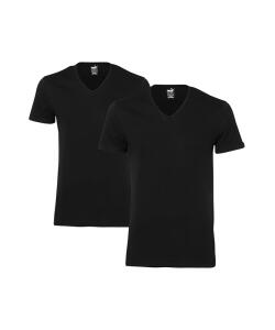 Puma 2er Pack V-Neck T-Shirt schwarz