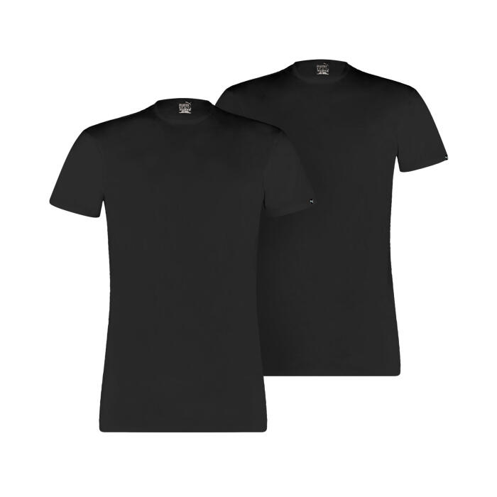 Puma 2er Pack Rundhals T-Shirt schwarz