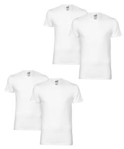 Puma 4er Pack Rundhals T-Shirt weiß