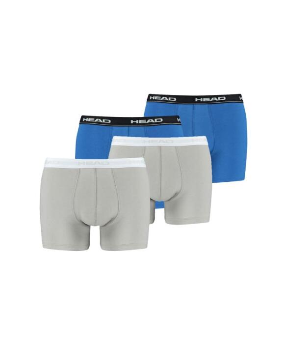 HEAD 4er Pack Boxer Short blau + grey