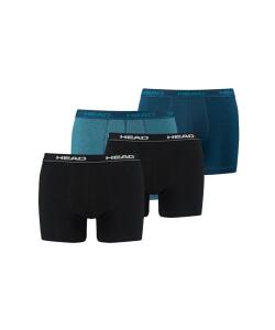 HEAD 4er Pack Boxer Short schwarz + blue heaven