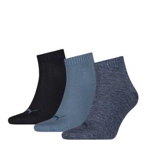 Puma 3 Paar Quarter Socken Unisex denim 460