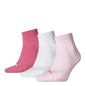 Puma 3 Paar Quarter Socken Unisex pink lady 422