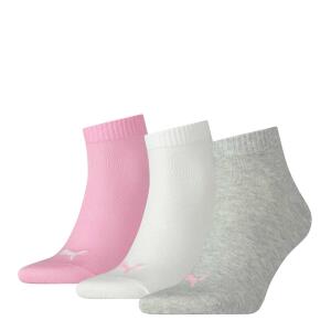 Puma 3 Paar Quarter Socken Unisex prism pink 395