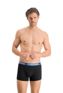 HEAD Boxershort black Bund blau 008