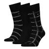 TOMMY HILFIGER  SOCK 3P GIFTBOX GRID STRIPE 002 Black