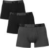 PUMA Herren Boxer Shorts 3P Weich Stoff Sports Athletic Hose DREI Paar Packung