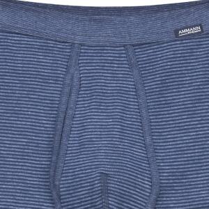 Ammann 2er Pack Herren Shorts – Unterhosen mit kurzem Bein - Mit Eingriff und Weich-Elastikbund – Doppelpack – Farbe Anthrazit - Größe 8