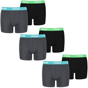 PUMA 6 er Pack Boxer Boxershorts Jungen Kinder Unterhose...
