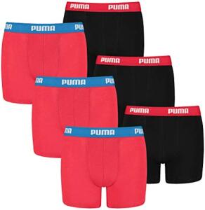PUMA 6 er Pack Boxer Boxershorts Jungen Kinder Unterhose Unterwäsche