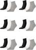 PUMA 18 Paar Unisex Quarter Socken Sneaker Gr. 35-49 für Damen Herren Füßlinge, Farbe:882 - grey/white/black, Socken & Strümpfe:43-46