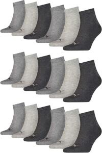 PUMA Unisex Quarters Socken Sportsocken 18 Paar, 39-42,...