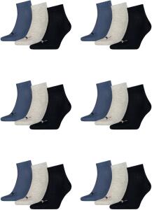 PUMA 18 Paar Unisex Quarter Socken Sneaker Gr. 35-49...