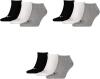 PUMA 9 Paar Sneaker Invisible Socken Gr. 35-49 Unisex für Damen Herren Füßlinge, Farbe:882 - grey/white/black, Socken & Strümpfe:35-38