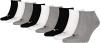 PUMA unisex Sneaker Socken Kurzsocken Sportsocken 261080001 9 Paar, Farbe:Mehrfarbig, Menge:9 Paar (3 x 3er Pack), Größe:47-49, Artikel:-882 grey/white/black
