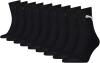 PUMA 9 Paar Socken Short Crew Sportsocken Tennis Socken Gr. 35-49 Unisex, Farbe:200 - black, Socken & Strümpfe:47-49