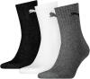 PUMA Sportsocken (3 Stück) Unisex, 882 - Grey/White/Black, 39-42
