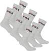 FILA 6 Paar Socken, Frottee Tennissocken mit Logobund, Unisex (2x 3er Pack) (Grau, 39-42 (6-8 UK))