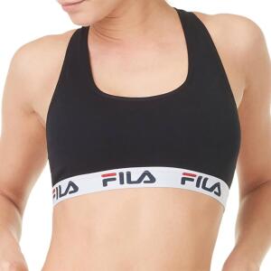 FILA Damen Sport-BH Baumwolle (L, schwarz)