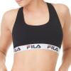 FILA Damen Sport-BH Baumwolle (L, schwarz)