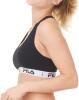 FILA Damen Sport-BH Baumwolle (L, schwarz)