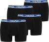 HEAD Herren Boxershorts Unterhosen 4P (Black/Blue, M)