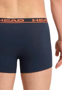 HEAD Herren Boxershorts Unterhosen 4P (Blue/Orange, XL)