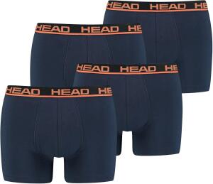 HEAD Herren Boxershorts Unterhosen 4P (Blue/Orange, XXL)
