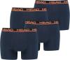 HEAD Herren Boxershorts Unterhosen 4P (Blue/Orange, XXL)