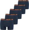 HEAD Herren Basic Boxers Boxer Shorts (5er Pack), Peacoat/orange, L