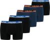 HEAD Herren Mens Basic Boxers Boxer Shorts 5 er Pack, Farbe:Black/Blue, Bekleidungsgröße:L
