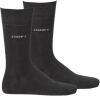 Joop! Herren Socken 2 Paar, Basic Soft Cotton Sock 2-Pack, Einfarbig - Farbwahl: Farbe: Schwarz | Größe: 39-42 (6-8 UK)