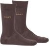 Joop! Herren Socken 2 Paar, Basic Soft Cotton Sock 2-Pack, Einfarbig - Farbwahl: Farbe: Mocca | Größe: 39-42 (6-8 UK)