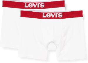 Levis Herren Solid Basic Boxers Boxer-Shorts, Weiß, L