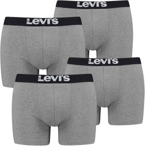 Levi´s Herren Solid Basic Boxershorts im Vorteilspack 2x2 Pack (White/White, M)