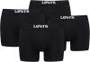 4 er Pack Levis Boxer Brief Boxershorts Men Herren Unterhose Pant Unterwäsche, Farbe:Black, Bekleidungsgröße:L