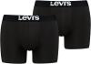 Levis Herren Boxershorts 6er Pack - Solid Basic Boxer Brief - 905001001 (Schwarz, M)