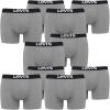 10er Pack Herren Levis Solid Basic Boxer Brief Boxershorts Unterwäsche Pants, Farbe:758 - Middle Grey mélange, Bekleidungsgröße:XL
