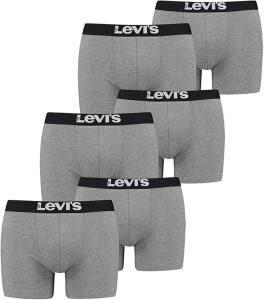 Levis Herren Boxershorts 6er Pack - Solid Basic Boxer...